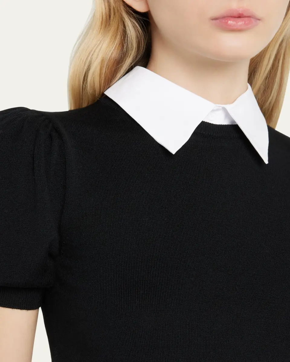 Alice + Olivia Chase Puff-Sleeve Detachable Collar Sweater | Thumbnail 4 Alice + Olivia Chase Puff-Sleeve Detachable Collar Sweater | Thumbnail 4