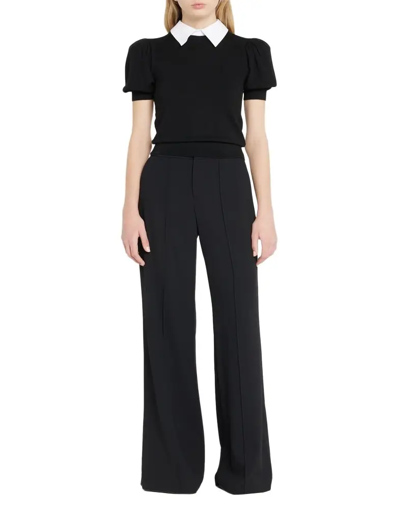 Alice + Olivia Chase Puff-Sleeve Detachable Collar Sweater | Image 1 Alice + Olivia Chase Puff-Sleeve Detachable Collar Sweater | Image 1