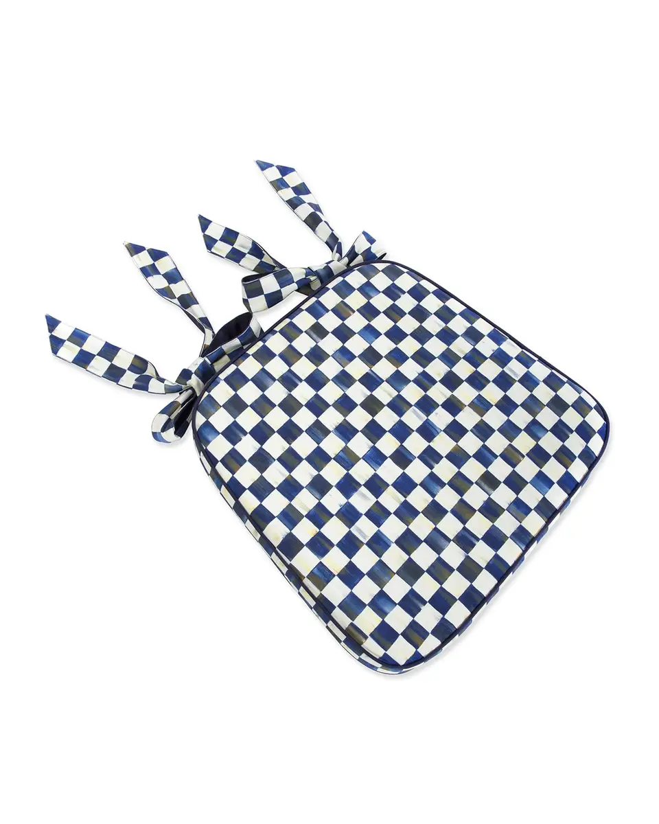 MacKenzie-Childs Royal Check Chair Cushion | Thumbnail 2