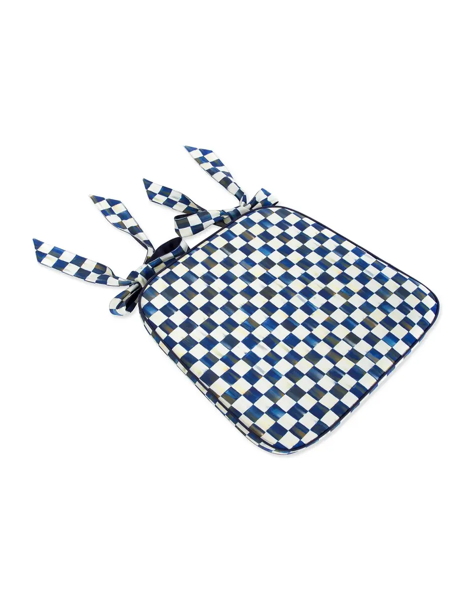 MacKenzie-Childs Royal Check Chair Cushion | Thumbnail 4