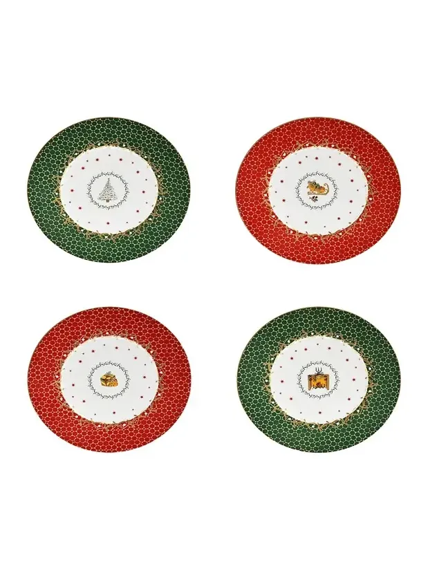 Bernardaud Assorted Salad Plates, Set of 4