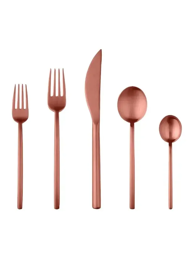 Mepra Bronze Linea Ice 5-Piece Flatware Set
