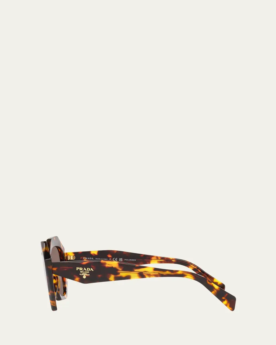 Prada Tortoiseshell Geometric Acetate Cat-Eye Sunglasses | Thumbnail 3 Prada Tortoiseshell Geometric Acetate Cat-Eye Sunglasses | Thumbnail 3