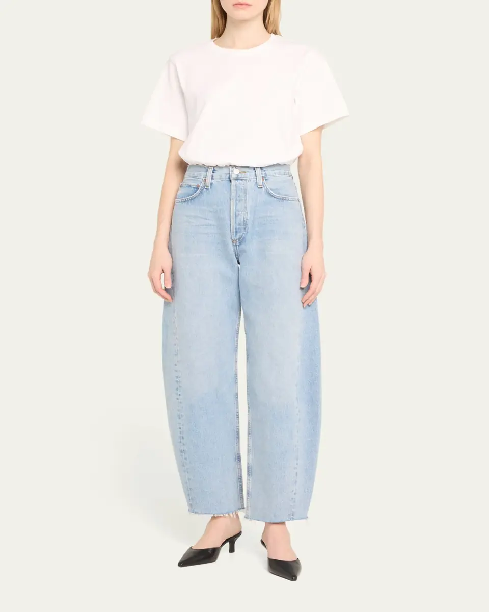 SIMKHAI Jojo Cropped Short-Sleeve Cotton T-Shirt | Thumbnail 2