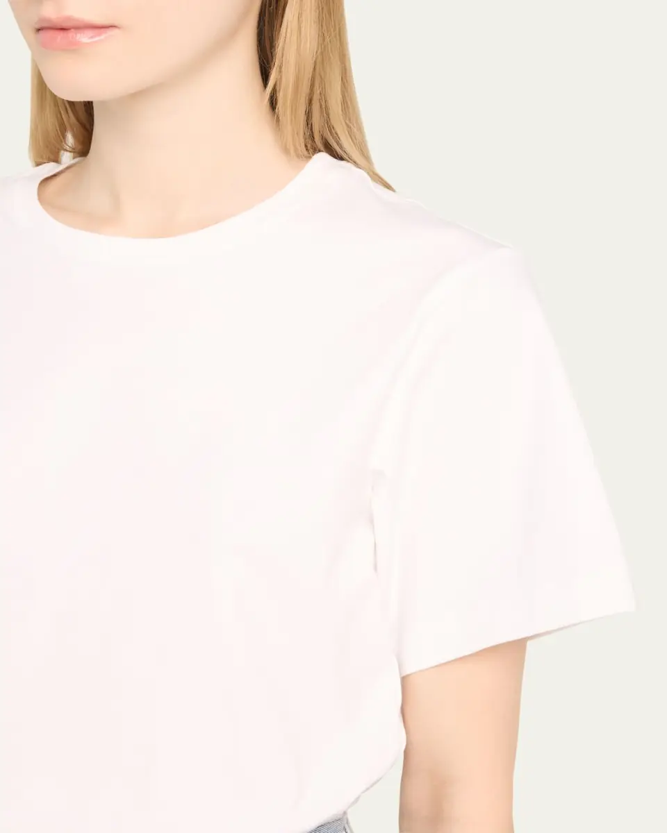 SIMKHAI Jojo Cropped Short-Sleeve Cotton T-Shirt | Thumbnail 5