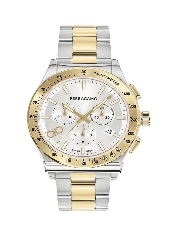 Men's 42mm 1927 Chrono Watch with Bracelet Strap, Two Tone Men's 42mm 1927 Chrono Watch with Bracelet Strap, Two Tone