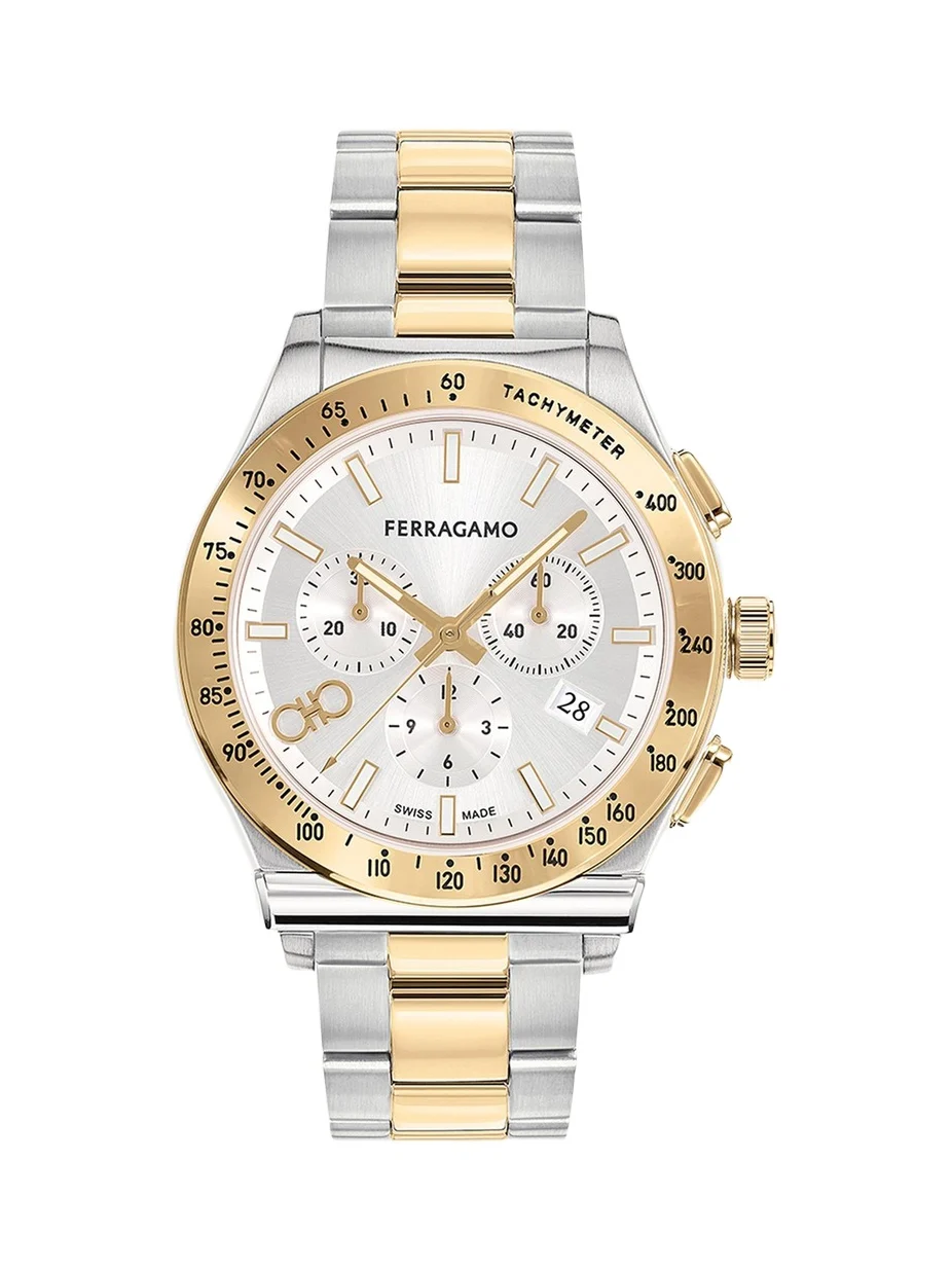 Men's 42mm 1927 Chrono Watch with Bracelet Strap, Two Tone