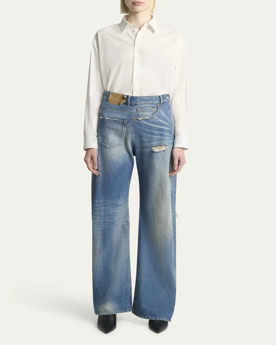 MM6 Maison Margiela Deconstructed 5-Pocket Jeans | Thumbnail 2
