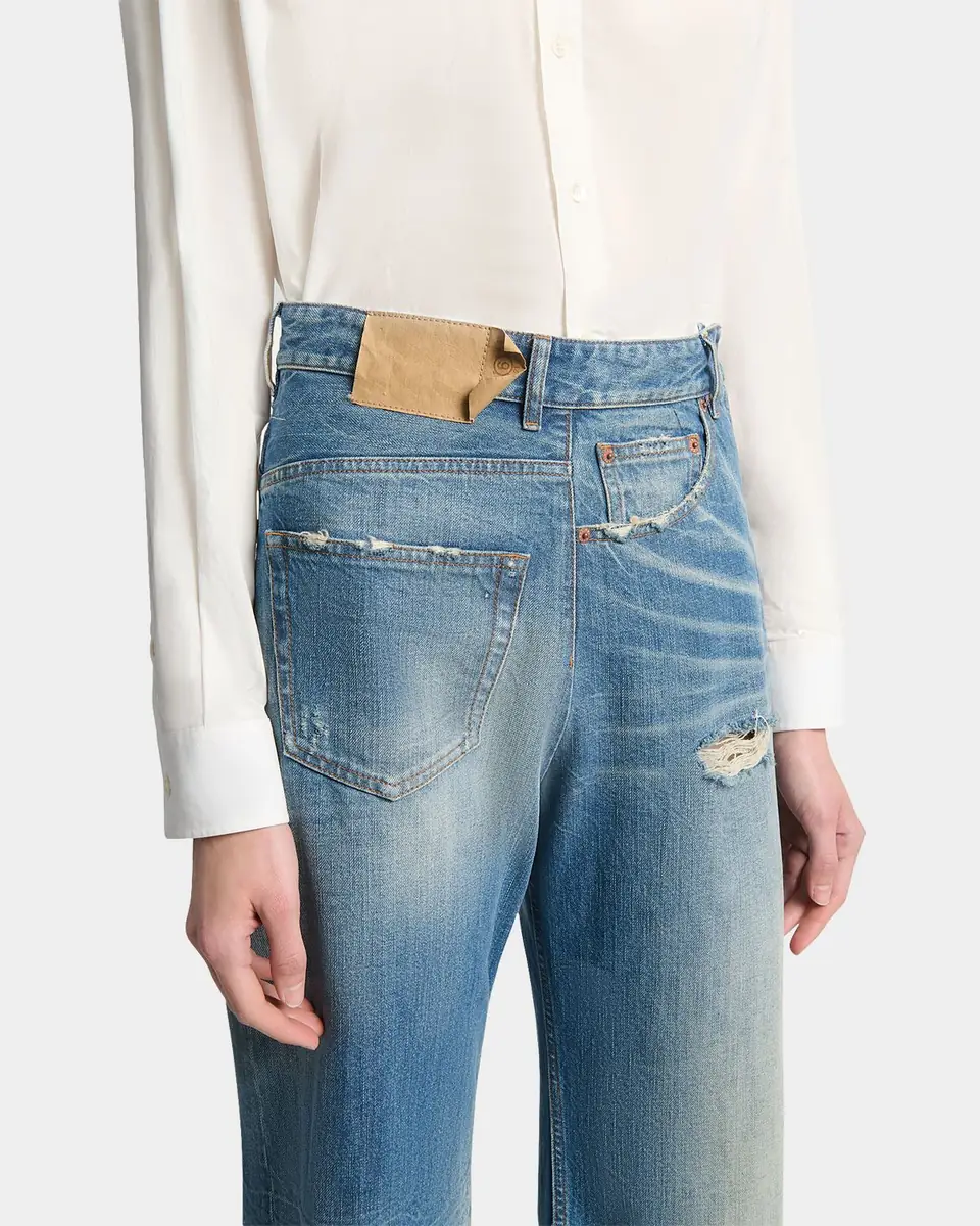 MM6 Maison Margiela Deconstructed 5-Pocket Jeans | Thumbnail 9