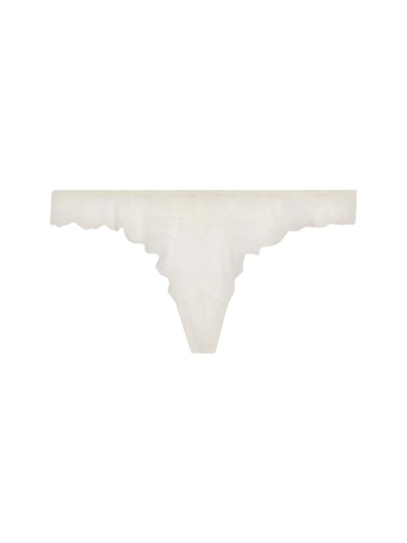 Kiki de Montparnasse Leche Moi Scalloped Lace Thong