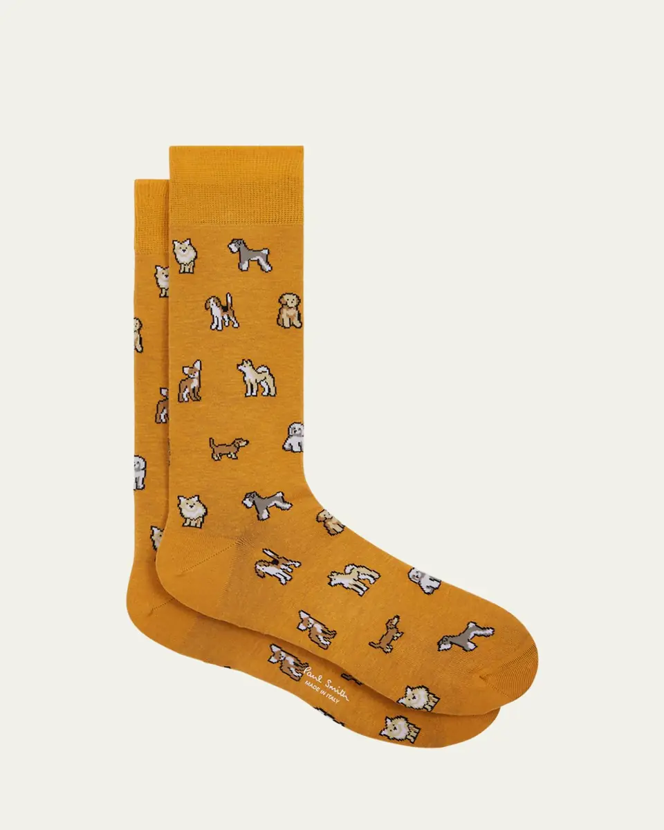 Paul Smith Men's Kyoto Dogs Crew Socks | Thumbnail 5