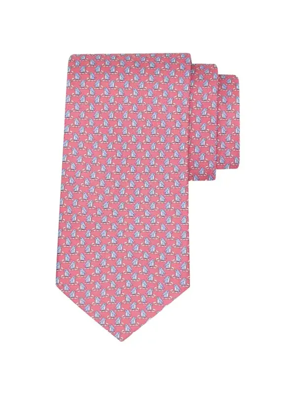 Men's Penguin on Sled Silk Tie