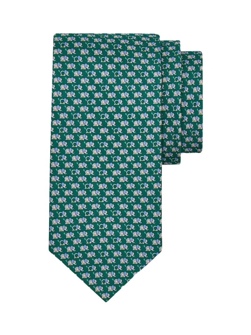 Ferragamo Men's Gancio-Elephant Silk Tie