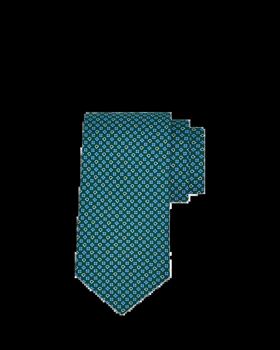 Ferragamo Men's Floral-Gancini Silk Tie | Thumbnail 2 Ferragamo Men's Floral-Gancini Silk Tie | Thumbnail 2
