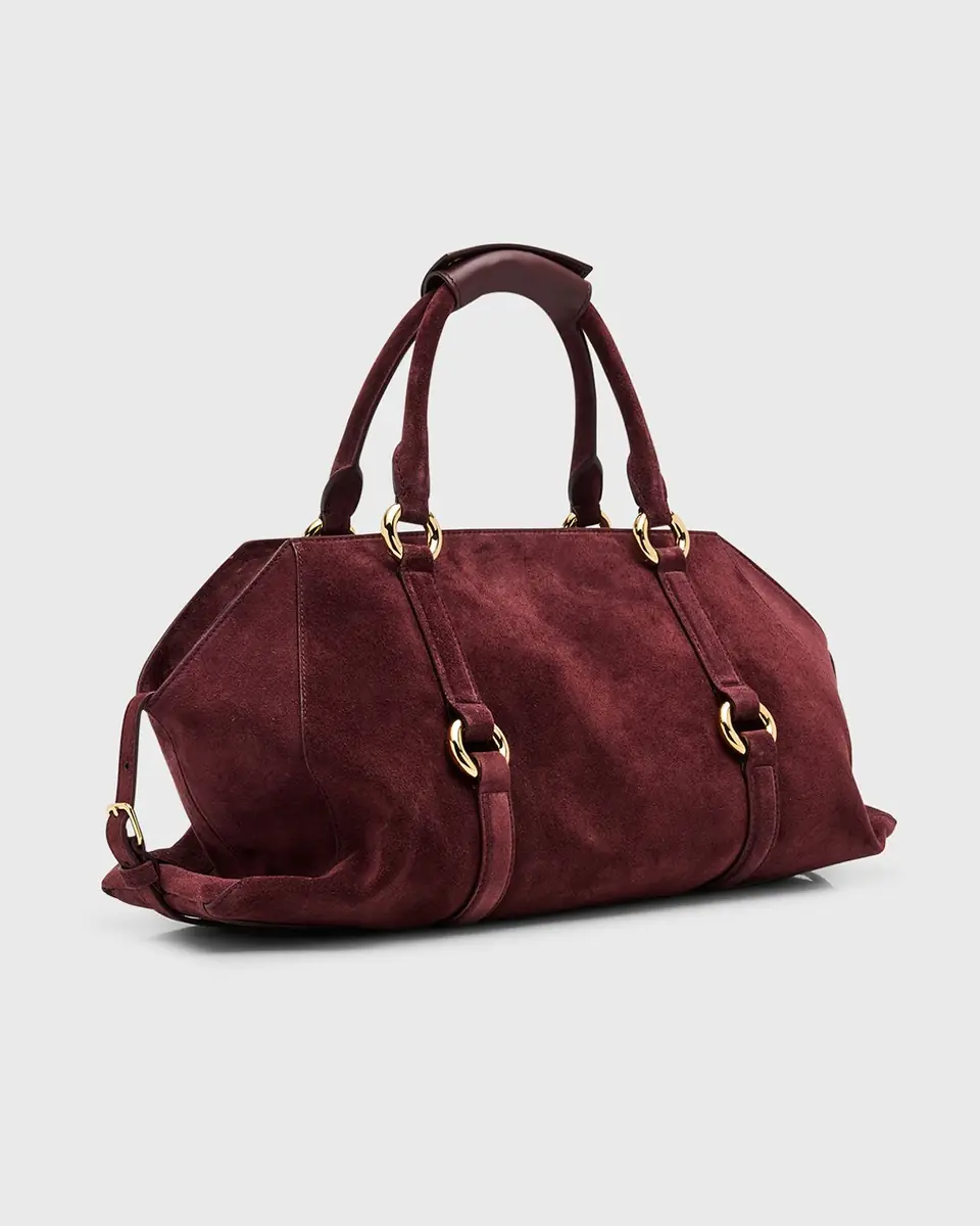 Alexander McQueen Farringdon Medium Suede Top-Handle Bag | Thumbnail 7 Alexander McQueen Farringdon Medium Suede Top-Handle Bag | Thumbnail 7