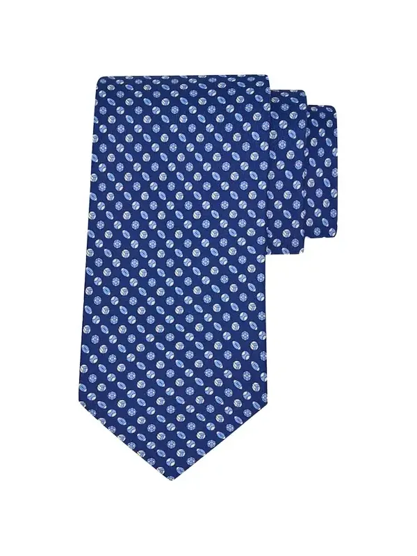 Men's Sports Ball Print Silk Tie