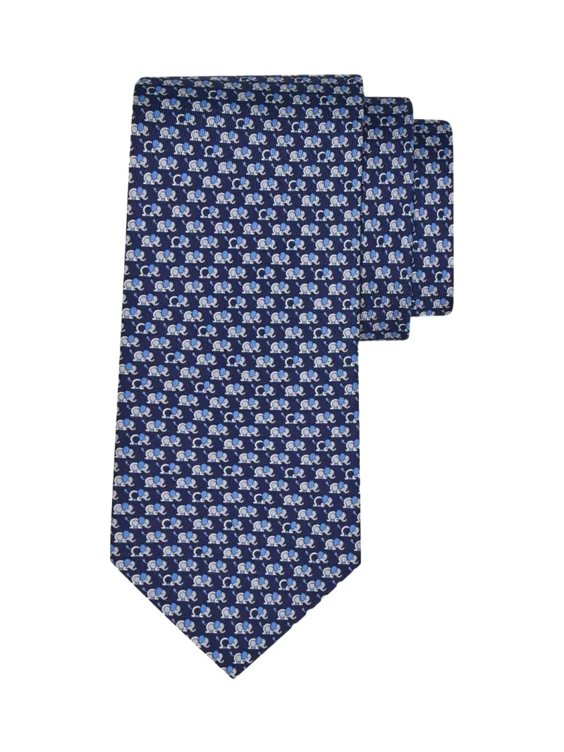 Ferragamo Men's Gancio-Elephant Silk Tie