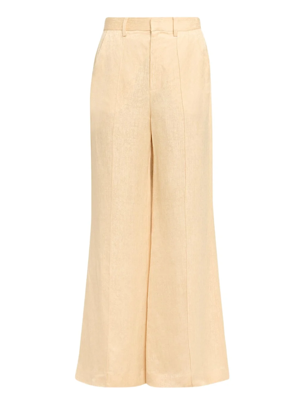 Rosie Assoulin Paneled Satin Jacquard Pintuck Flare Trousers