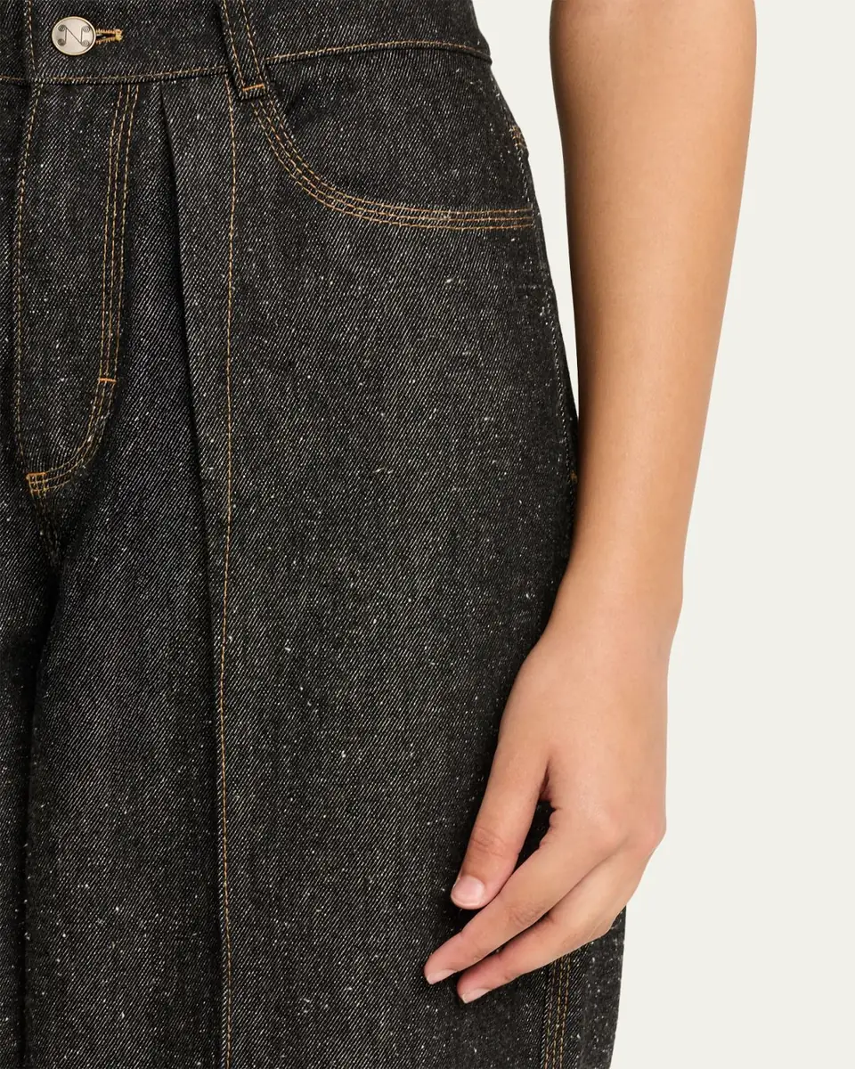 NACKIYE Borrowed Pleated Tapered-Leg Denim Pants | Thumbnail 5 NACKIYE Borrowed Pleated Tapered-Leg Denim Pants | Thumbnail 5