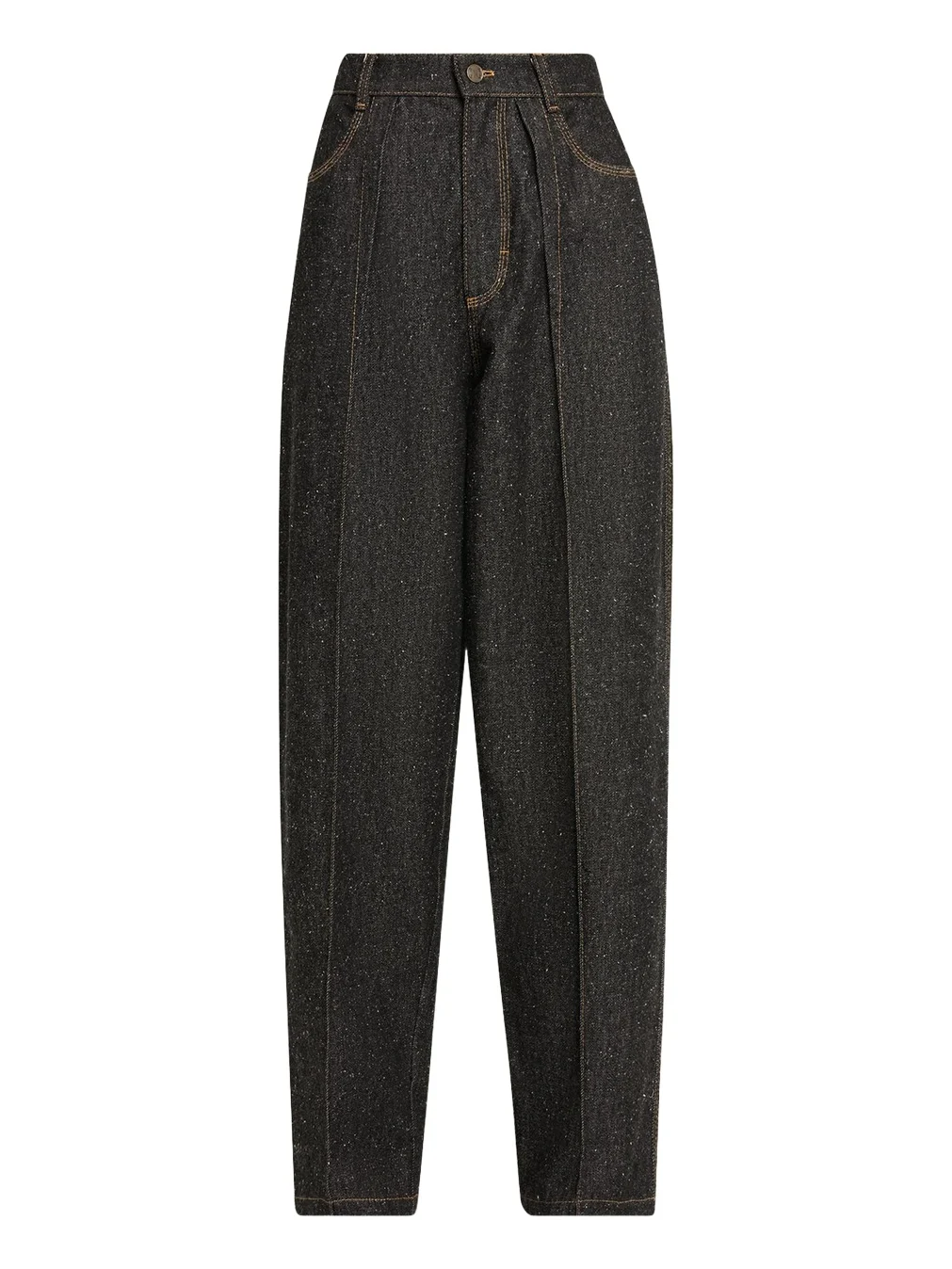 Nackiyé Borrowed Pleated Tapered-Leg Denim Pants