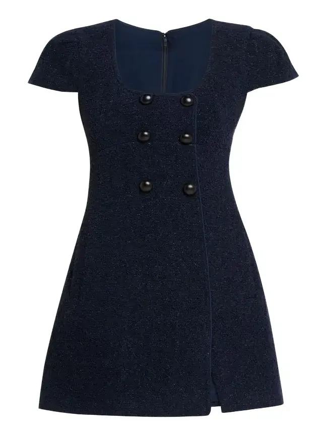 Textured Boucle Mini Dress