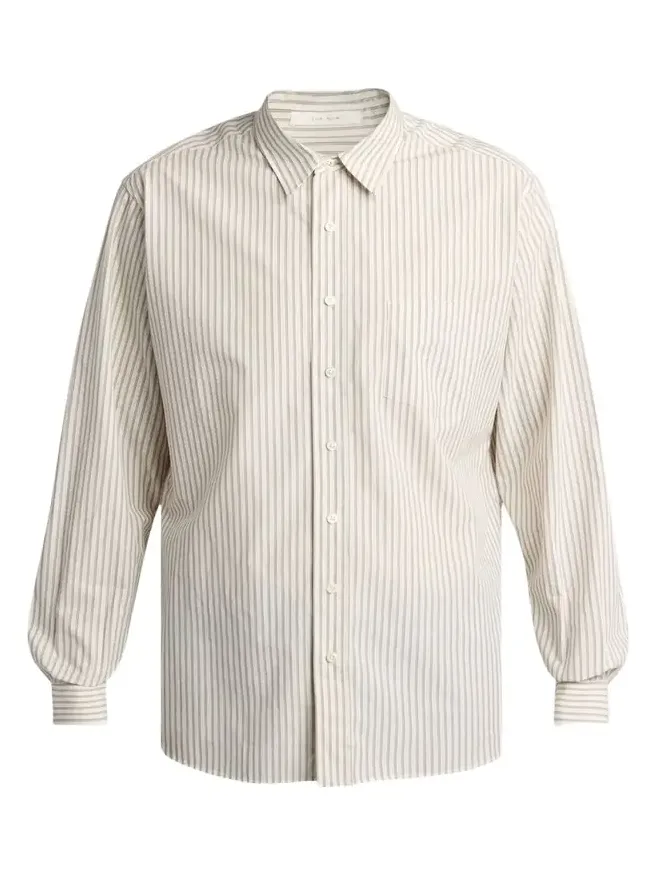 Men's Granada Silk Poplin Stripe Button-Down Shirt Men's Granada Silk Poplin Stripe Button-Down Shirt