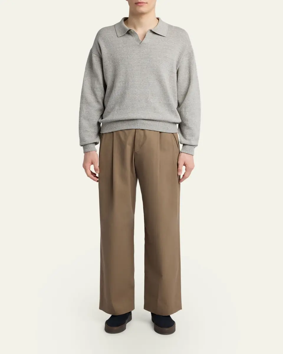 The Row Men's Tibor Cotton-Cashmere Gabardine Pants | Thumbnail 2