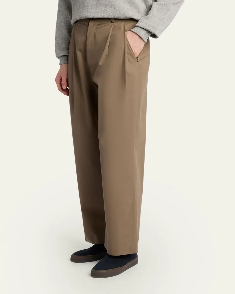 The Row Men's Tibor Cotton-Cashmere Gabardine Pants | Thumbnail 4