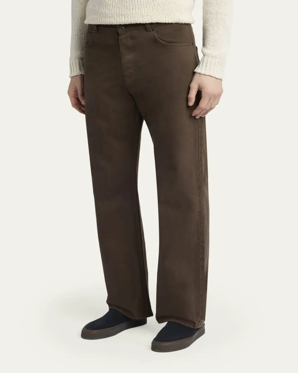 The Row Men's Siouxie Garment-Dyed Cotton Denim Jeans | Thumbnail 3 The Row Men's Siouxie Garment-Dyed Cotton Denim Jeans | Thumbnail 3