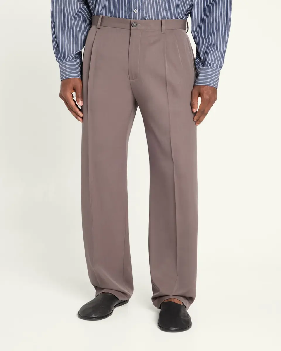 The Row Men's Tosca Straight-Leg Wool-Silk Pants | Thumbnail 4 The Row Men's Tosca Straight-Leg Wool-Silk Pants | Thumbnail 4