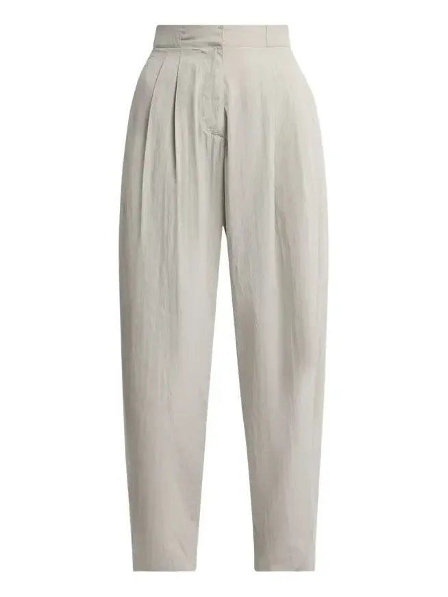 Iven Low-Rise Crinkled Barrel-Leg Pants Iven Low-Rise Crinkled Barrel-Leg Pants