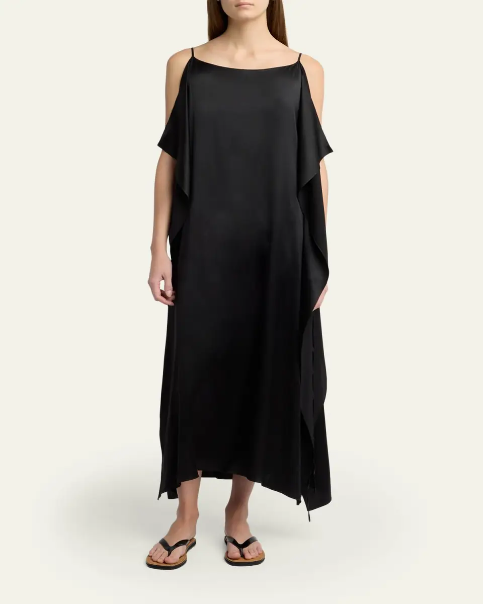 THE ROW Kylo Draped Silk Maxi Dress | Thumbnail 2 THE ROW Kylo Draped Silk Maxi Dress | Thumbnail 2