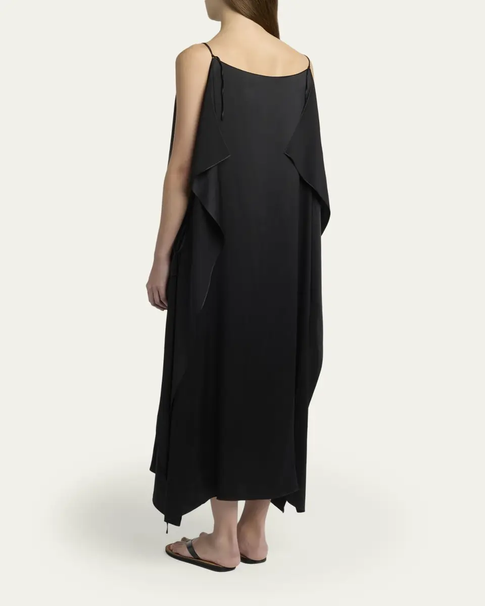 THE ROW Kylo Draped Silk Maxi Dress | Thumbnail 3 THE ROW Kylo Draped Silk Maxi Dress | Thumbnail 3