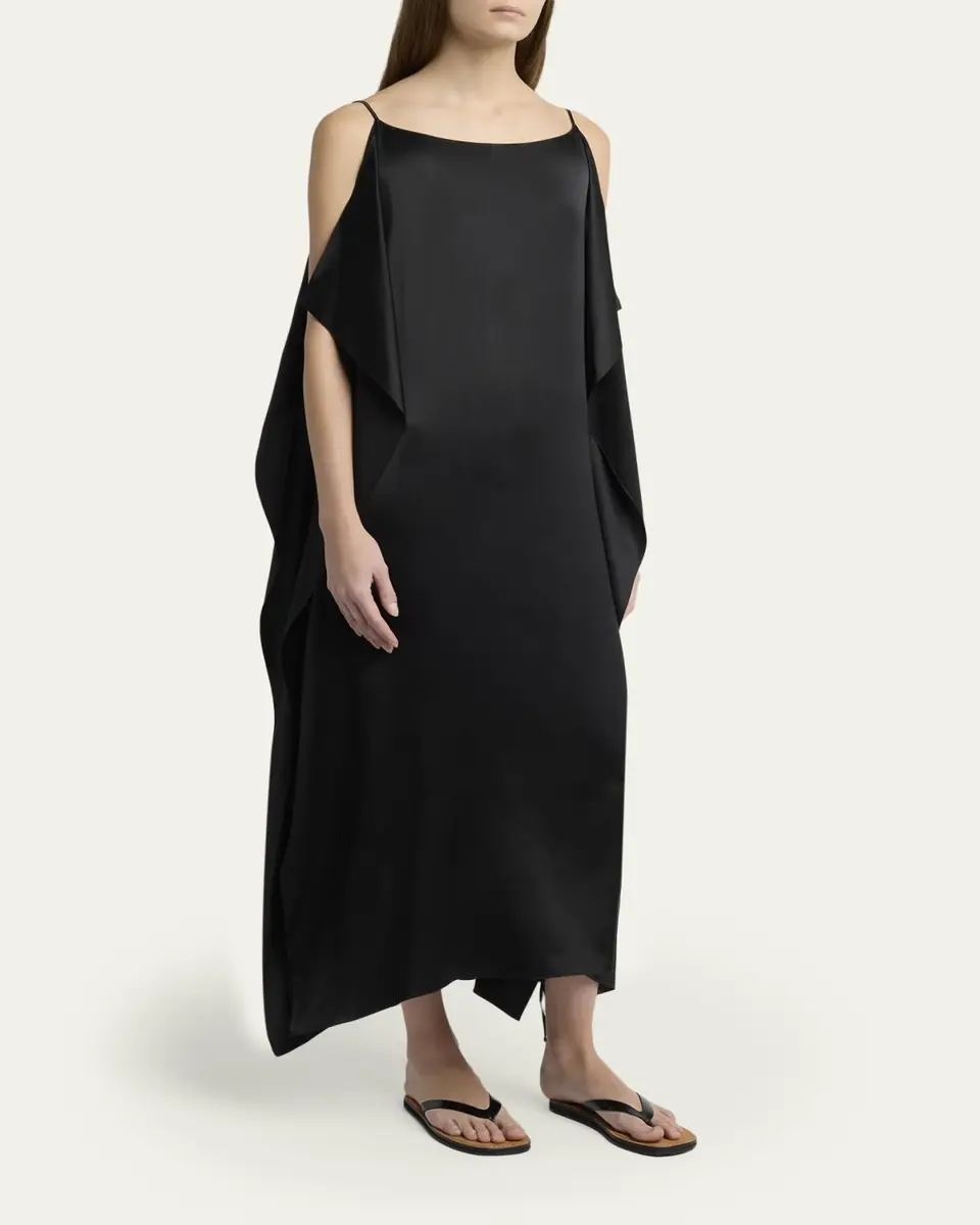 THE ROW Kylo Draped Silk Maxi Dress | Thumbnail 4 THE ROW Kylo Draped Silk Maxi Dress | Thumbnail 4