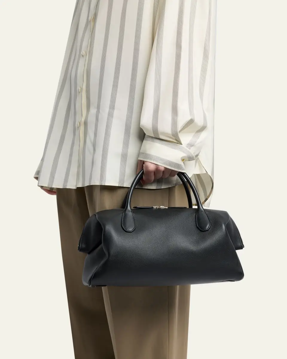 THE ROW Faye Rounded Top-Handle Bag in Leather | Thumbnail 4 THE ROW Faye Rounded Top-Handle Bag in Leather | Thumbnail 4