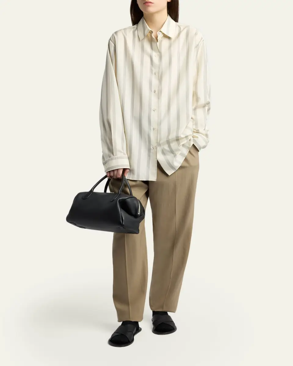 THE ROW Faye Rounded Top-Handle Bag in Leather | Thumbnail 6 THE ROW Faye Rounded Top-Handle Bag in Leather | Thumbnail 6
