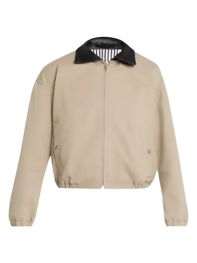 Leather-Collar Cotton Twill Flight Jacket Leather-Collar Cotton Twill Flight Jacket