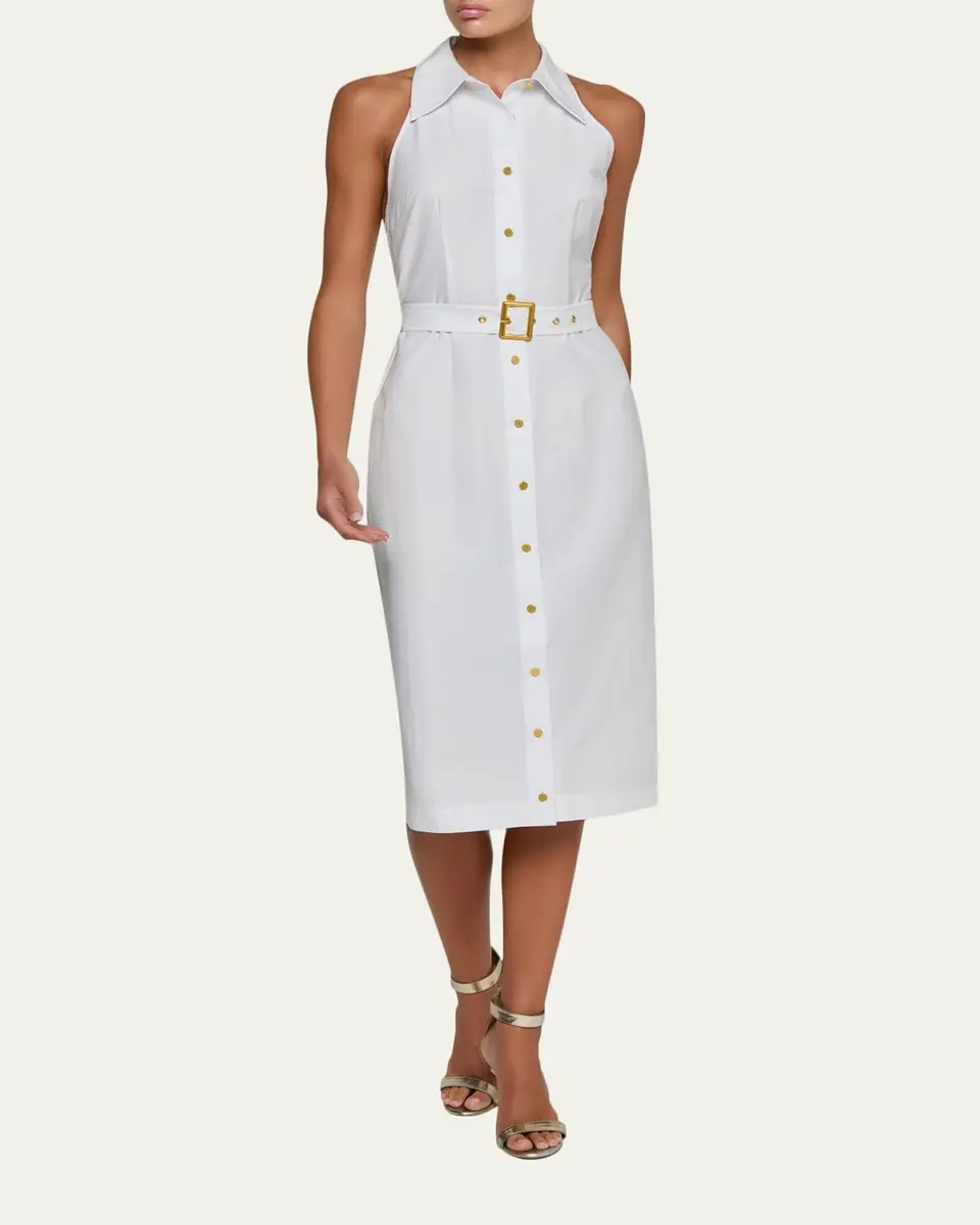 L'Agence Lisette Sleeveless Buttoned Shirtdress | Thumbnail 2 L'Agence Lisette Sleeveless Buttoned Shirtdress | Thumbnail 2