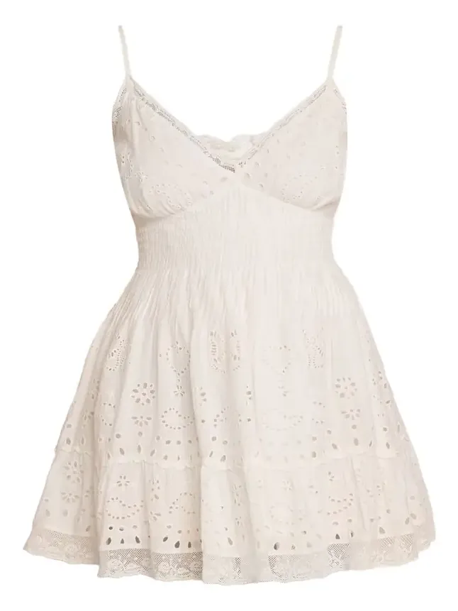 Azar Broderie Anglaise Mini Dress Azar Broderie Anglaise Mini Dress