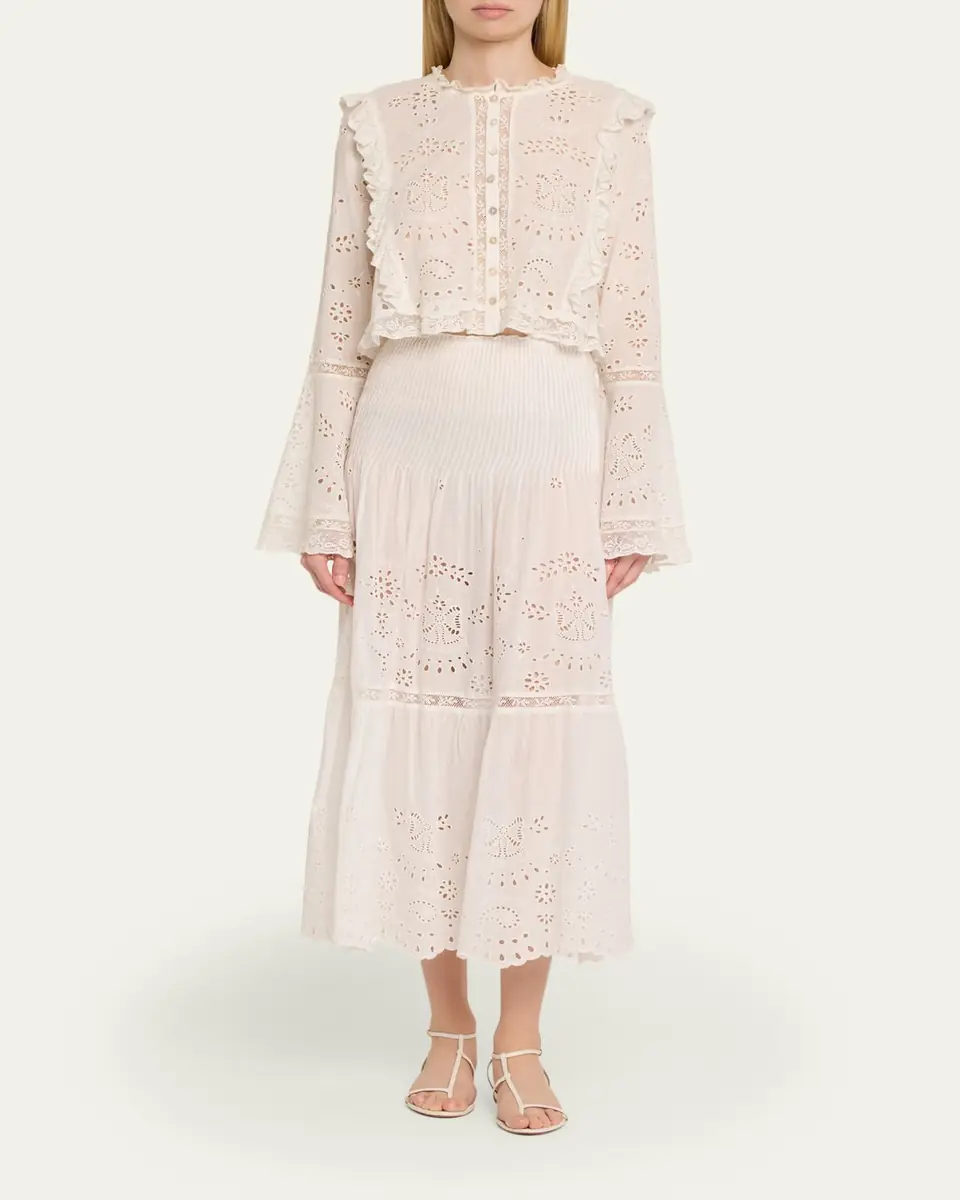 LoveShackFancy Hawthorn Eyelet-Embroidered Top | Thumbnail 2 LoveShackFancy Hawthorn Eyelet-Embroidered Top | Thumbnail 2