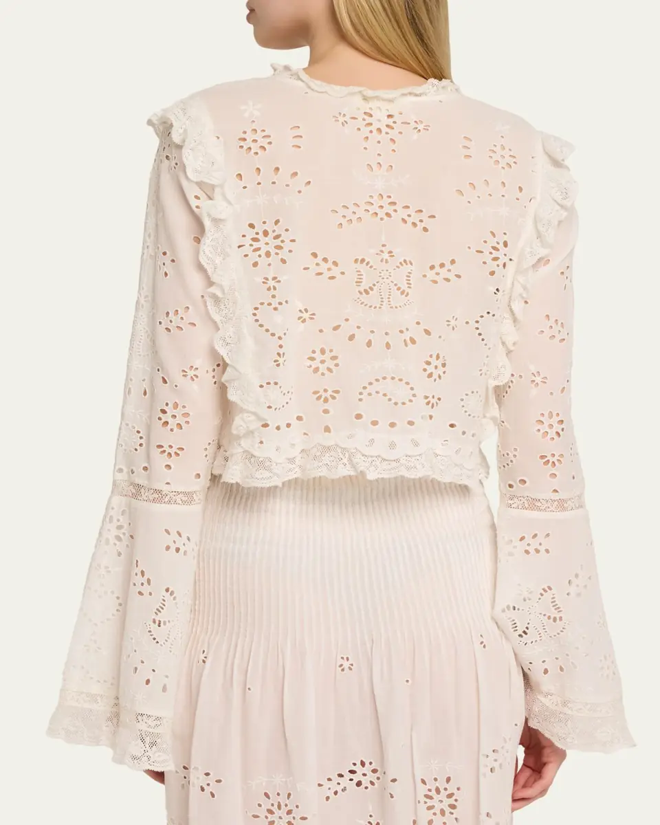 LoveShackFancy Hawthorn Eyelet-Embroidered Top | Thumbnail 3 LoveShackFancy Hawthorn Eyelet-Embroidered Top | Thumbnail 3