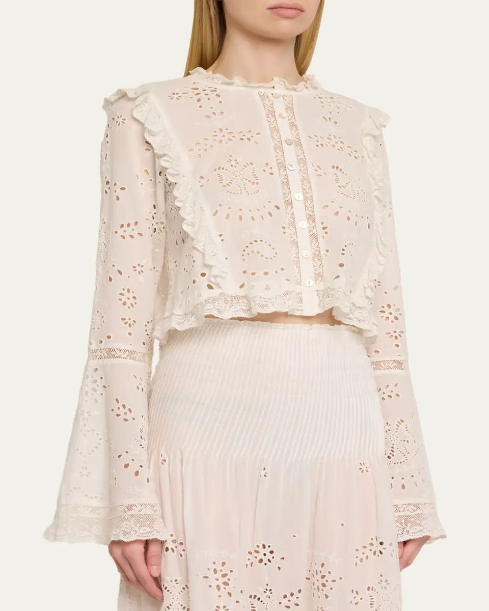 LoveShackFancy Hawthorn Eyelet-Embroidered Top | Thumbnail 4 LoveShackFancy Hawthorn Eyelet-Embroidered Top | Thumbnail 4