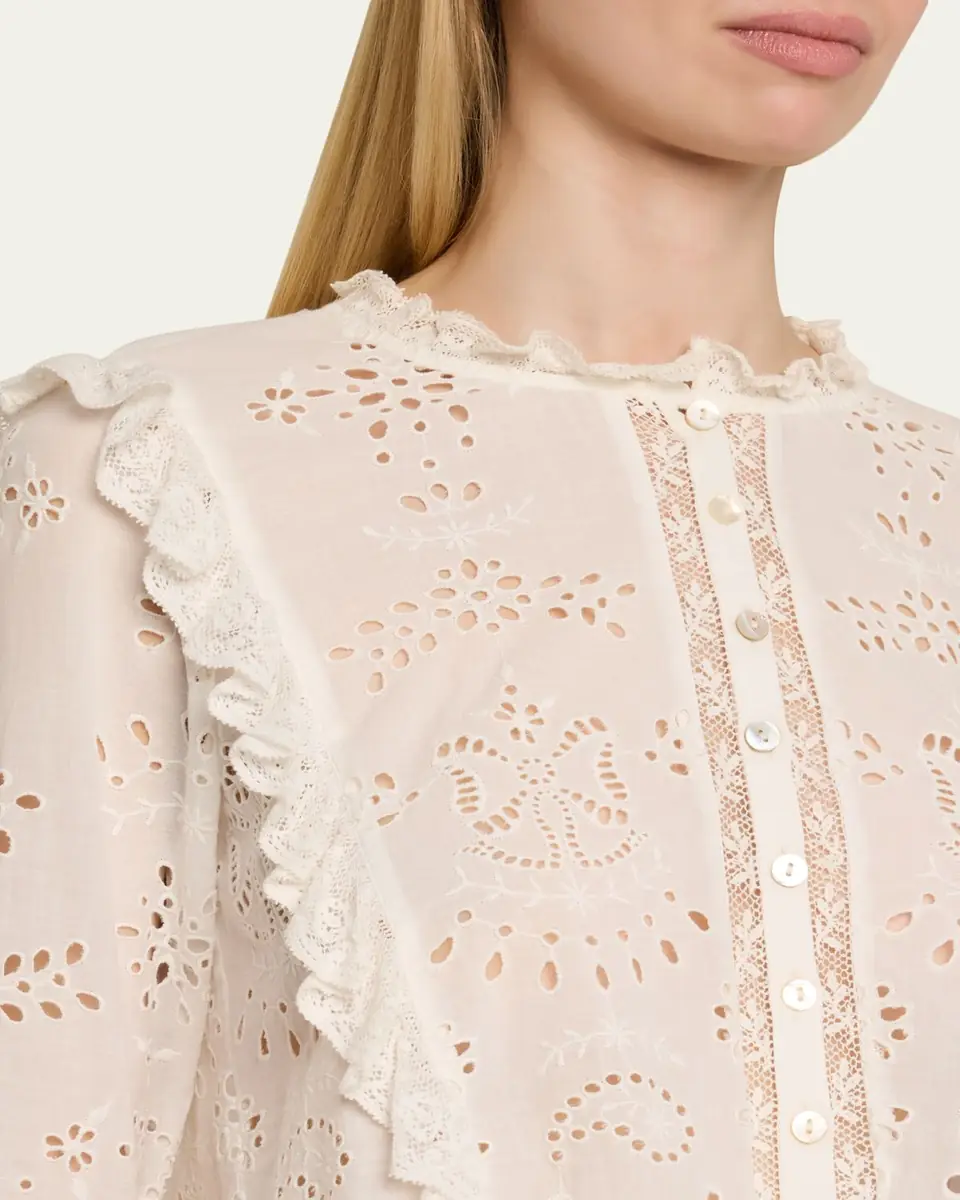 LoveShackFancy Hawthorn Eyelet-Embroidered Top | Thumbnail 5 LoveShackFancy Hawthorn Eyelet-Embroidered Top | Thumbnail 5