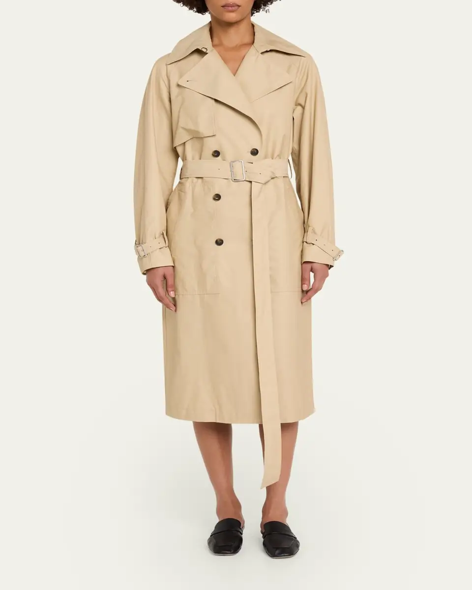 Vince Fine Twill Trench Coat | Thumbnail 2 Vince Fine Twill Trench Coat | Thumbnail 2