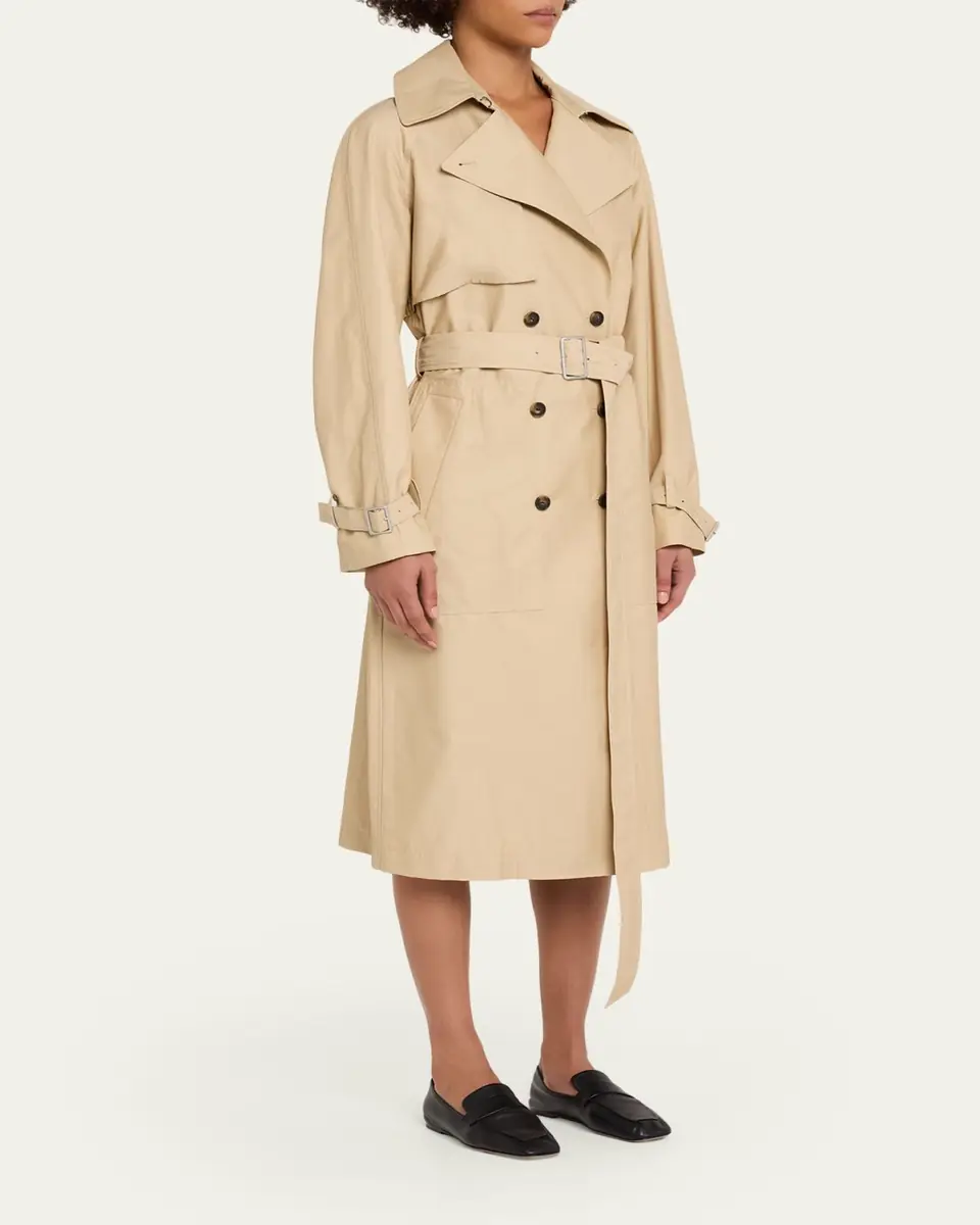 Vince Fine Twill Trench Coat | Thumbnail 4 Vince Fine Twill Trench Coat | Thumbnail 4