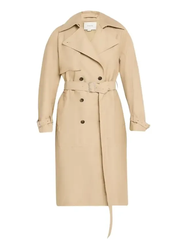 Vince Fine Twill Trench Coat