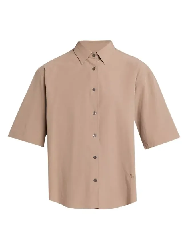 Short-Sleeve Cotton Tunic Shirt