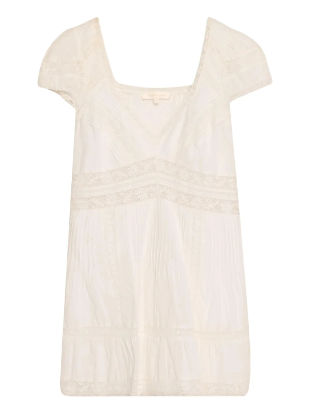 LoveShackFancy Edena Cotton Victorian Mini Dress