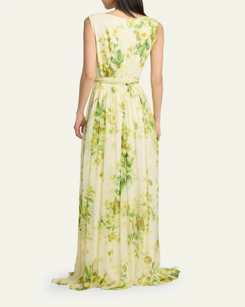Erdem Sleeveless Floral-Print Silk Gown | Thumbnail 3 Erdem Sleeveless Floral-Print Silk Gown | Thumbnail 3