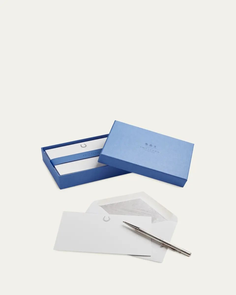 Smythson Horseshoe Motif Correspondence Cards, Box of 10 | Thumbnail 3 Smythson Horseshoe Motif Correspondence Cards, Box of 10 | Thumbnail 3